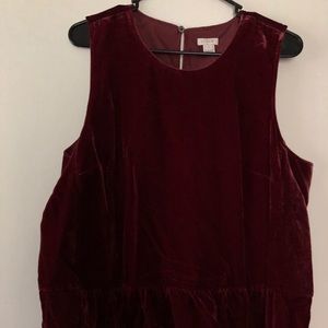 Peplum Jcrew top velvet